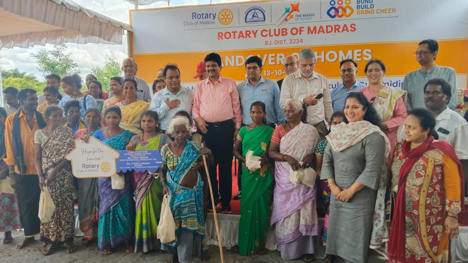 Rotary Club of Madras Hands Over 29 new Homes for the Irulars