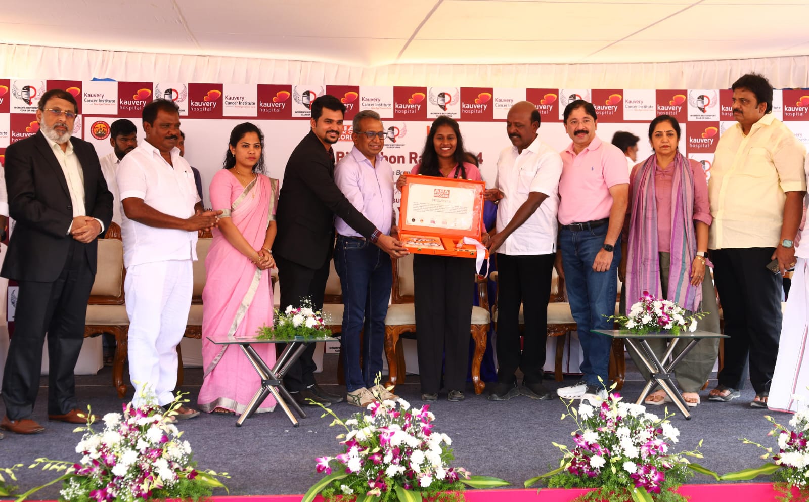Breast Cancer awareness : Kauvery Hospitals & Women Motorsport organized Bikeathon