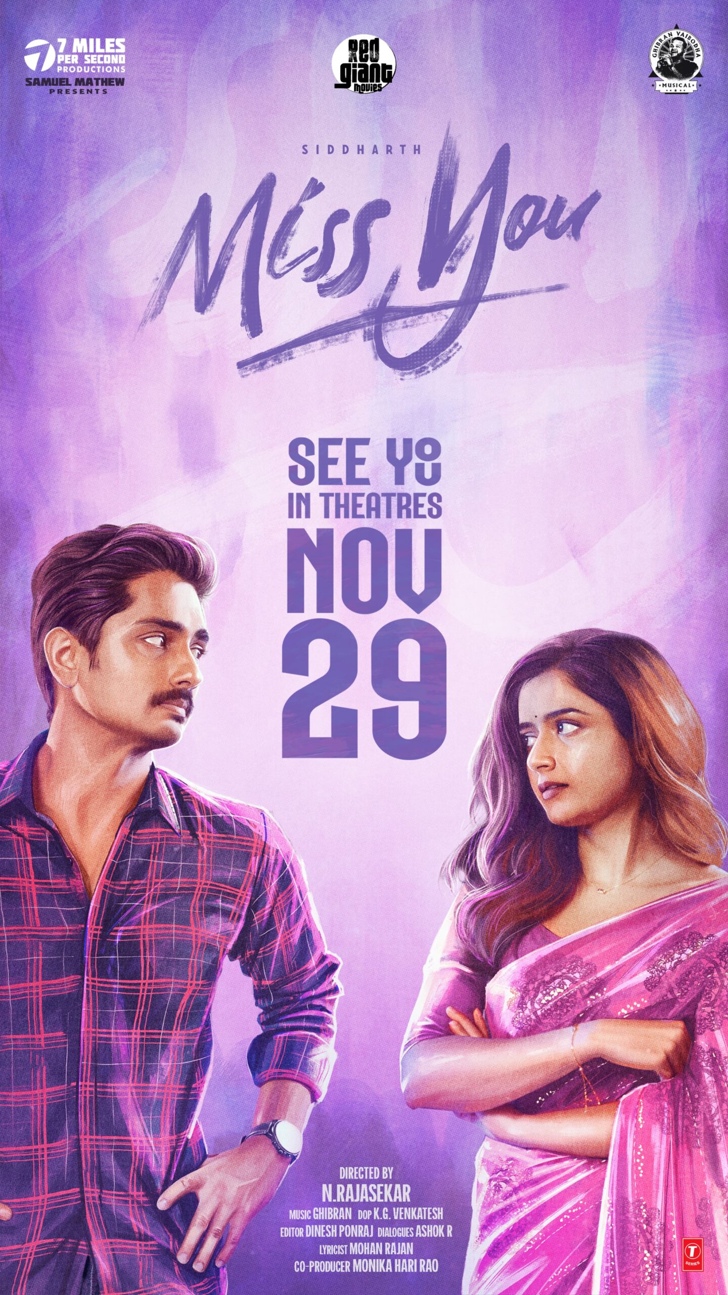 MISS YOU RELEASE பிடிக்காத ஒத்து வராத பெண்ணை காதலிக்கும் சித்தார்த்