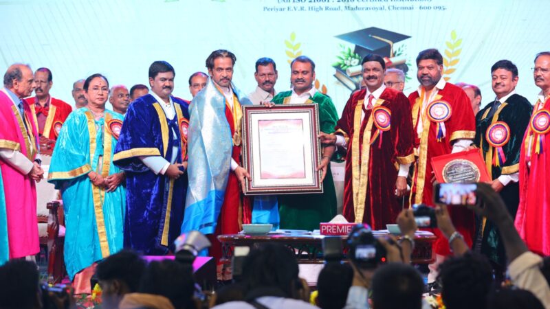 அர்ஜுன் & பி.வாசு உள்ளிட்டோருக்கு MGR பல்கலைகழகத்தில் டாக்டர் பட்டம்