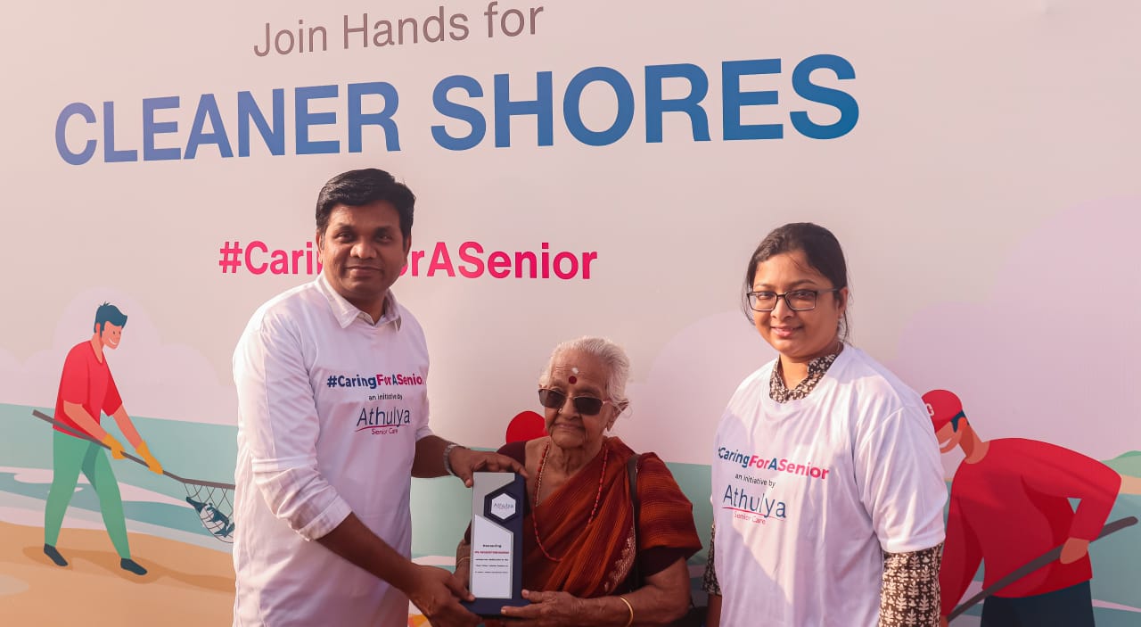 Athulya Senior Care : Beach Cleaning Drive as National Cleanliness Day