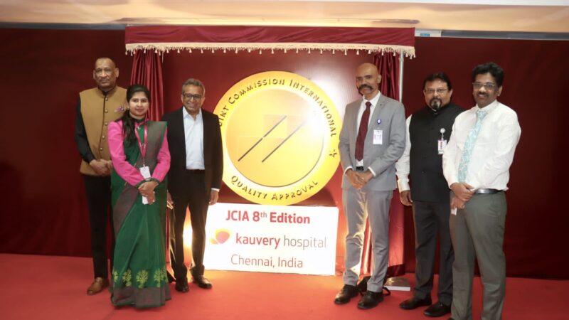 Worlds First Hospital received JCI : Kauvery Hospital Vadapalani awarded Gold Seal