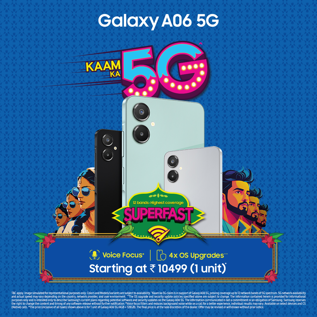 Samsung India Launches Galaxy A06 5G : Powerful Performance at an Affordable Price