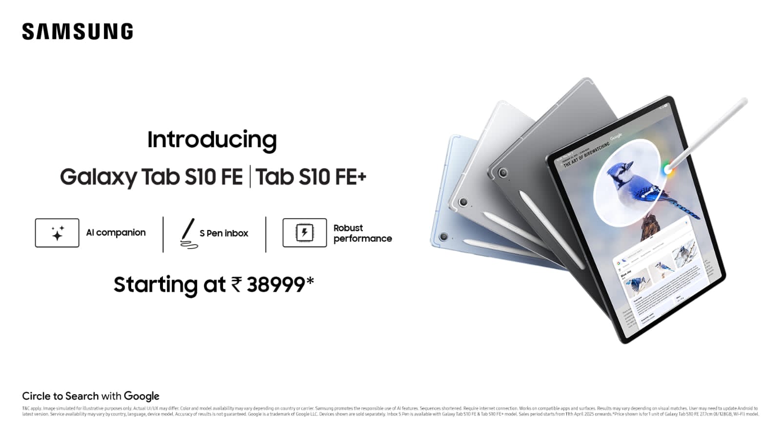 Samsung Galaxy Tab S10FE Series Goes on Sale in India with Offers