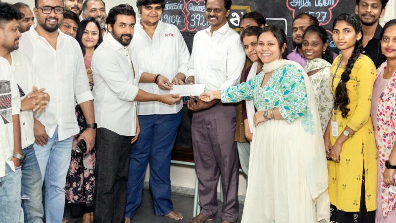 அகரம் பவுண்டேஷனுக்கு ₹ 10 கோடியை வாரி வழங்கிய ‘ரெட்ரோ’  பாரி