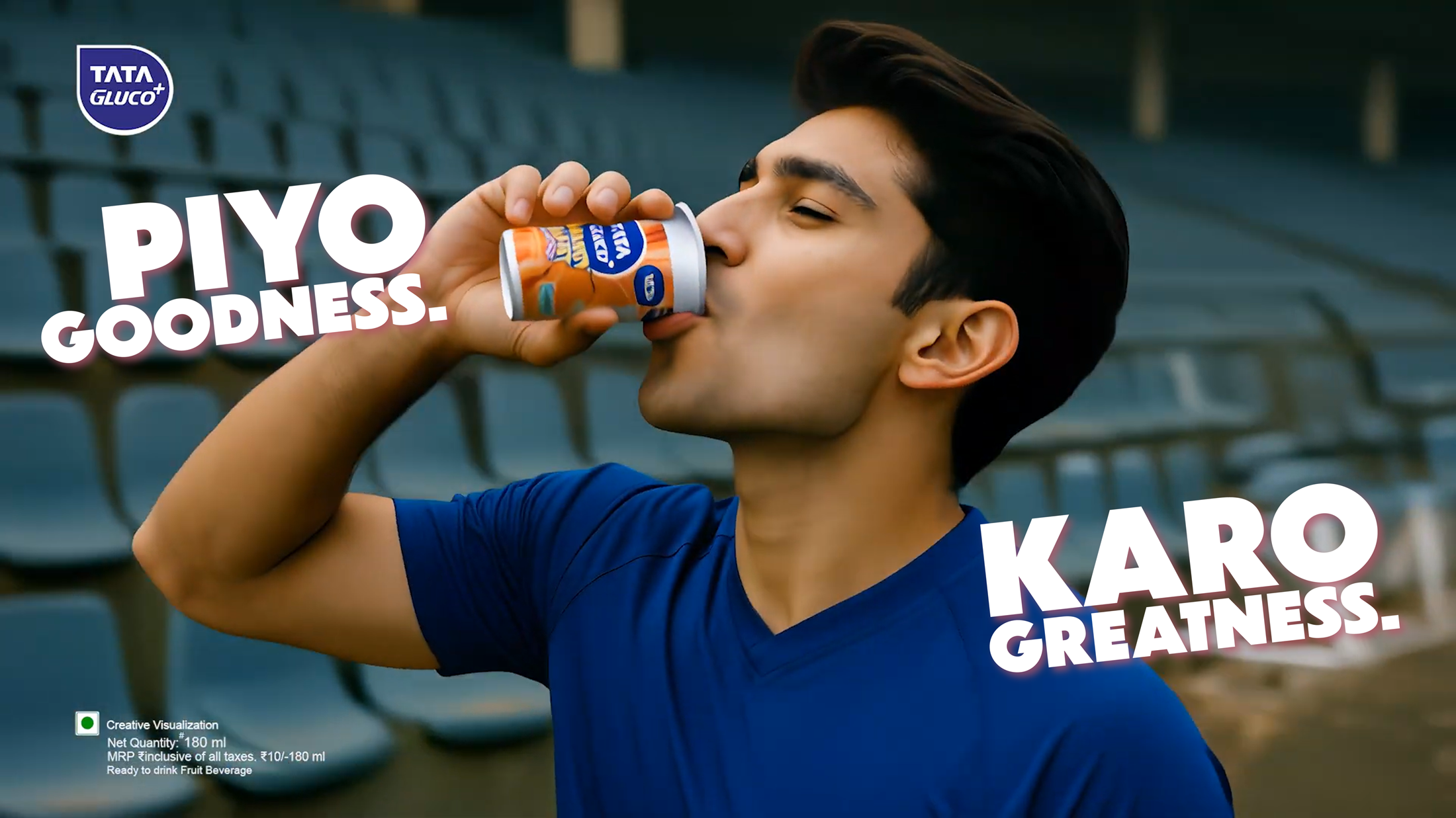 Ai technology for production : Innovative campaign : Tata Gluco+ Piyo Goodness. Karo Greatness 
