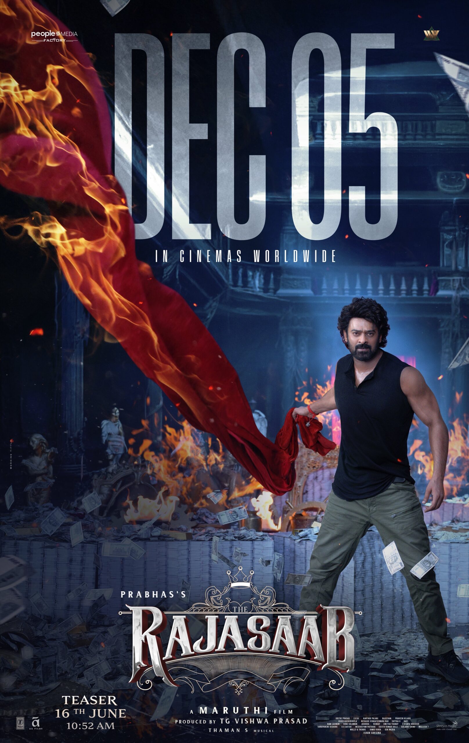 பிரபாஸின் ‘தி ராஜா சாப்’ பட டீசர் ஜூன் 16… டிசம்பர் 5ஆம் தேதி படம் ரீலீஸ்