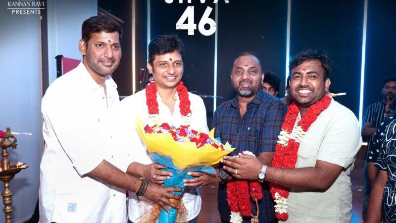 JIIVA 46 பிளாக் டைரக்டரிடம் இணைந்த ஜீவா & ரபியா..; தொடங்கி வைத்த விஷால் 