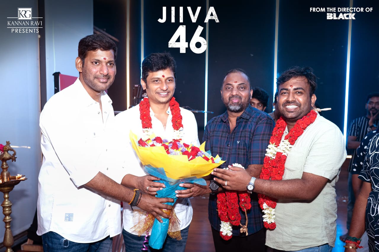 JIIVA 46 பிளாக் டைரக்டரிடம் இணைந்த ஜீவா & ரபியா..; தொடங்கி வைத்த விஷால் 