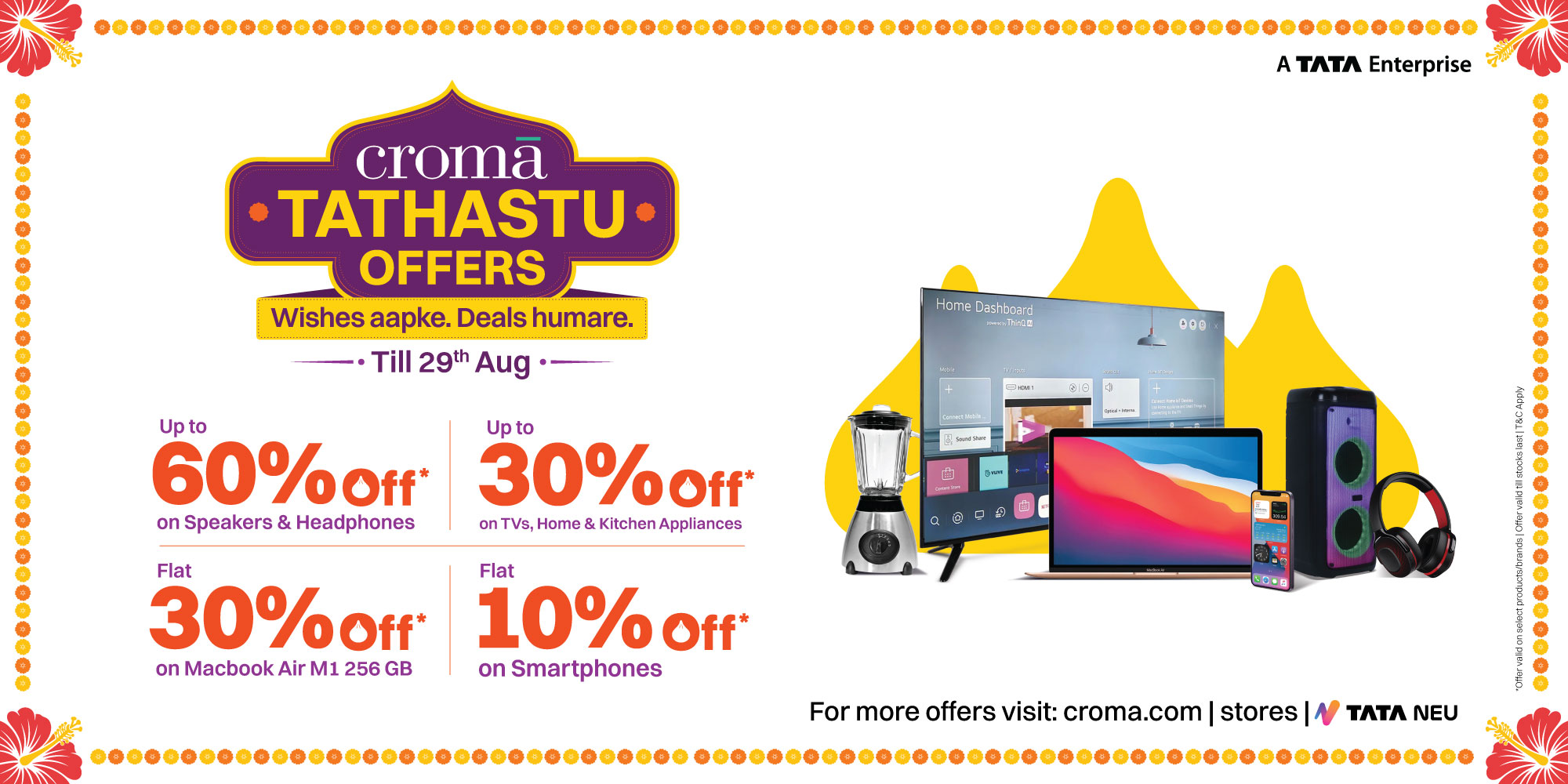 Ganesh Chaturthi Bring Home Big Savings upto 60%* with Croma’s Festive Tech Offers