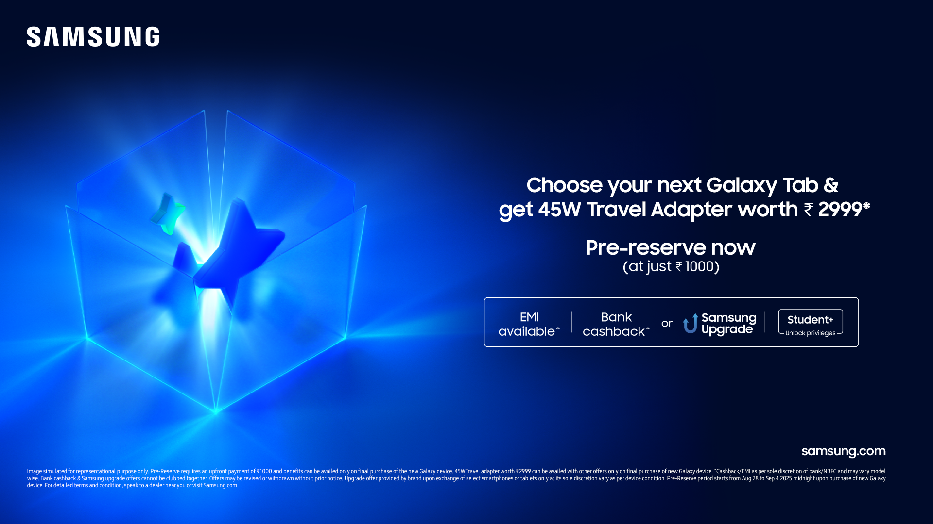 Samsung announced consumers can  pre-reserve upcoming premium AI tablets