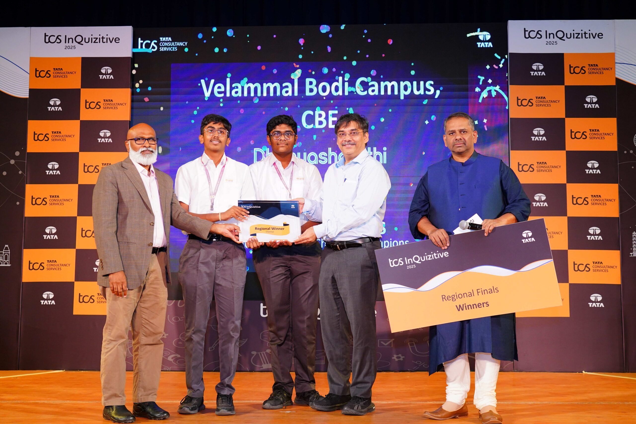 Velammal Bodhi Campus Students, Dhanyasharathi & Varun S win TCS InQuizitive 2025