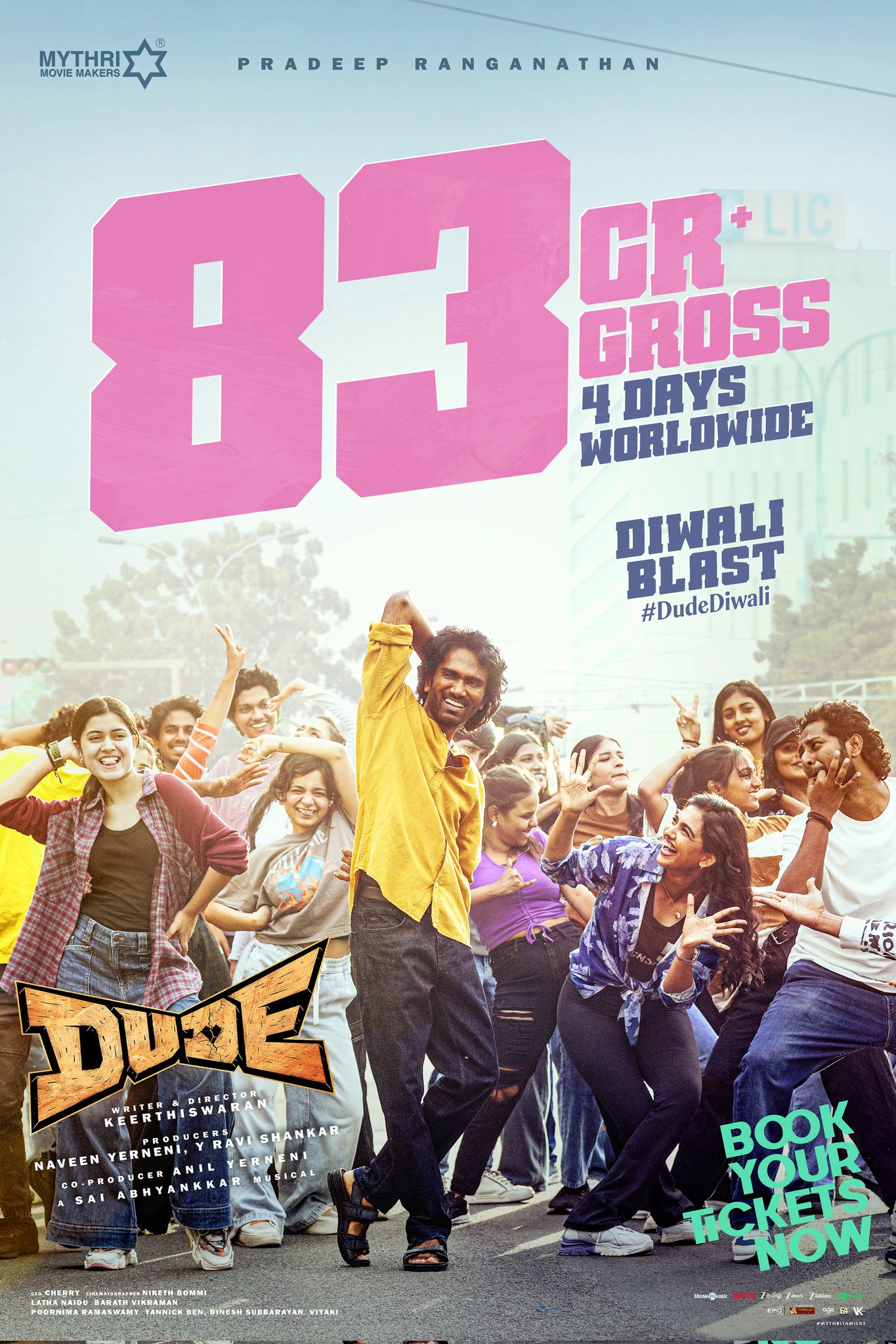 4 நாட்களில் ₹ 83 கோடி.. 5 நாட்களில் ₹ 100 கோடியை நெருங்கும் ‘டியூட்’ பிரதீப்