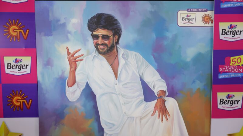 Berger Paint’s Colorful Celebration for Super Star Rajini’s Journey in 50 Years of Cinema