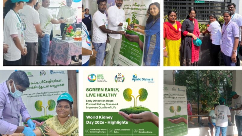 Apollo Dialysis Clinics and Southern Railway Organize Kidney Health Awareness