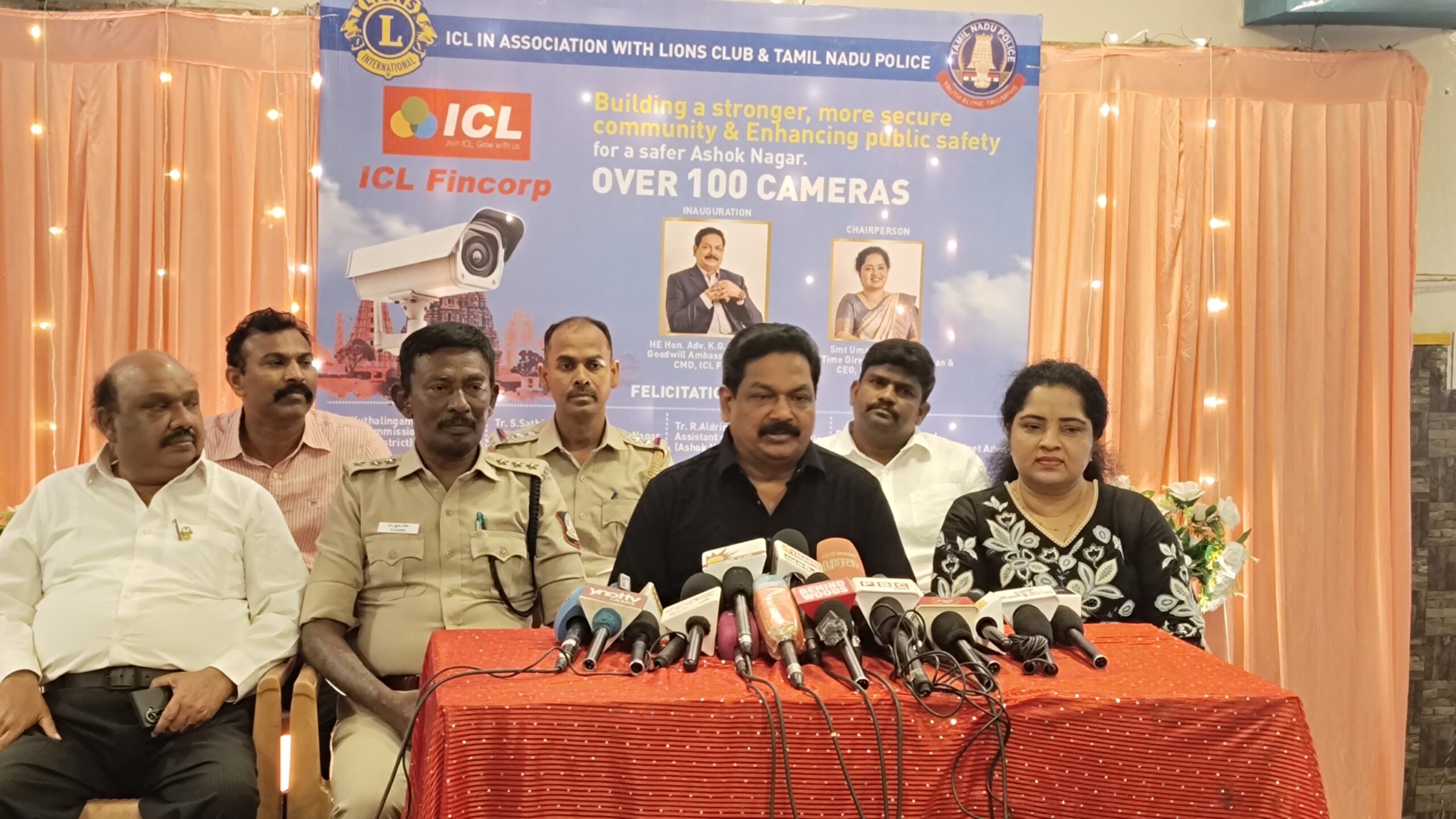 Warning Thieves & Culprits – ICL Fincorp & Lions Club Installed 100 CCTV at Chennai 