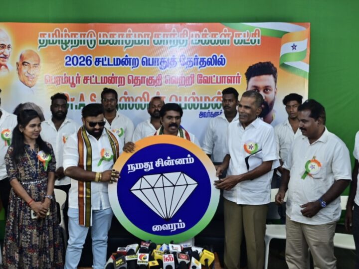 பெரம்பூரில் விஜய்யை எதிர்த்து வேட்பாளரை நிறுத்திய நடிகர் தக்‌ஷன் விஜய் 