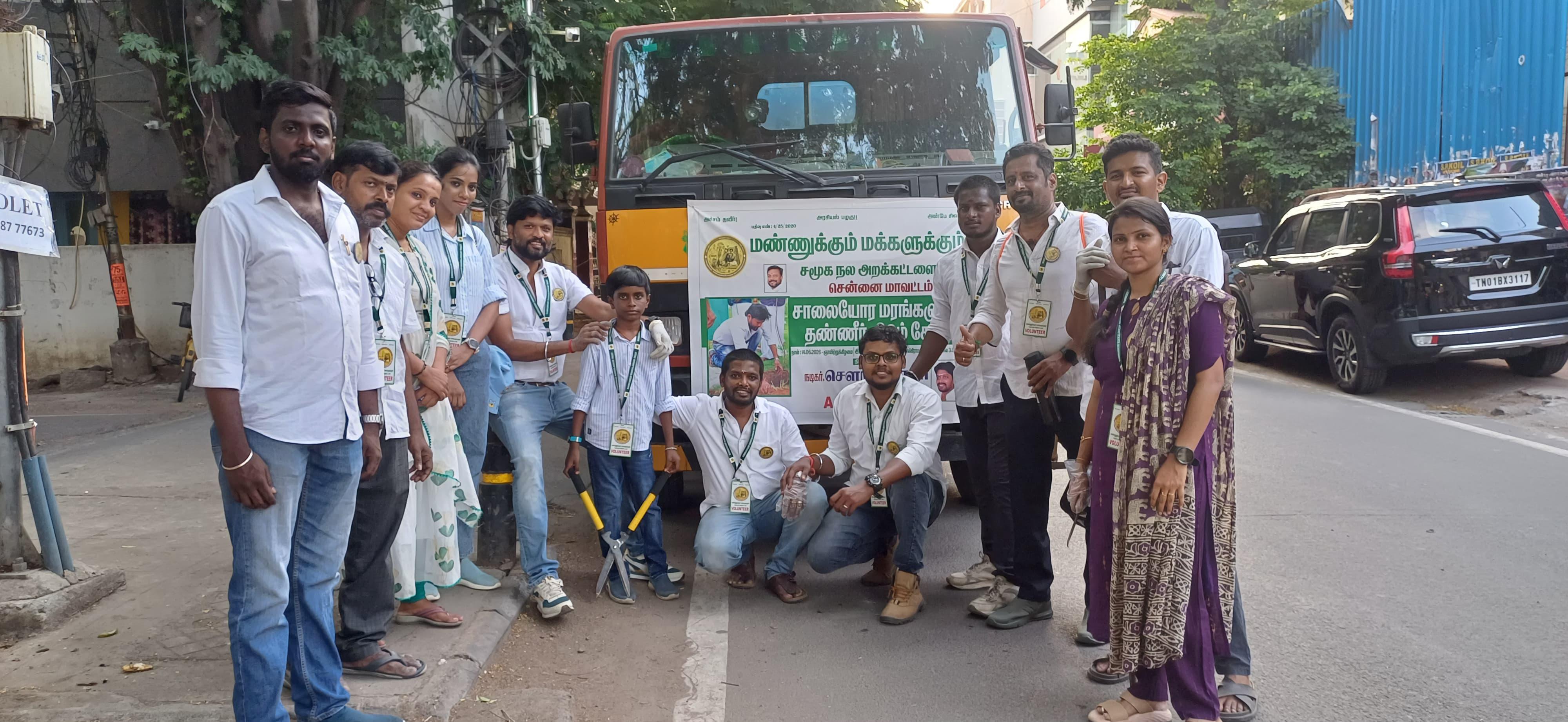 சொன்னதை செய்யும் நடிகர்..; சாலையோர செடியின் தாகம் தீர்க்கும் சௌந்தரராஜா 